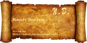 Nasch Dorina névjegykártya